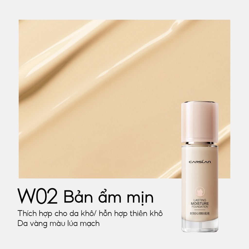 Kem Nền Carslan Dạng Lỏng Kiểm Soát Dầu Lâu Trôi Chống Thấm Nước Suốt 24h 30g