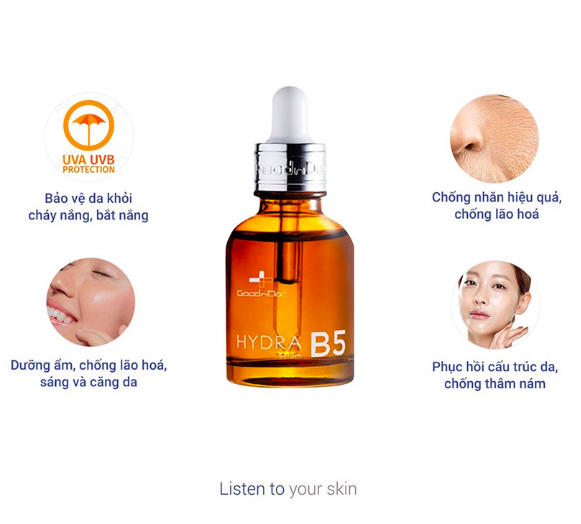 Tinh Chất Dưỡng Sáng Da, Cấp Ẩm GOODnDOC Hydra B5 Serum 30ml