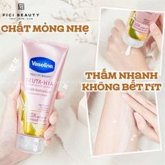 Sữa Dưỡng Thể Trắng Sáng Đều Màu Da Ban Đêm Vaseline Healthy Bright Gluta-Hya Serum Burst Lotion 300ml