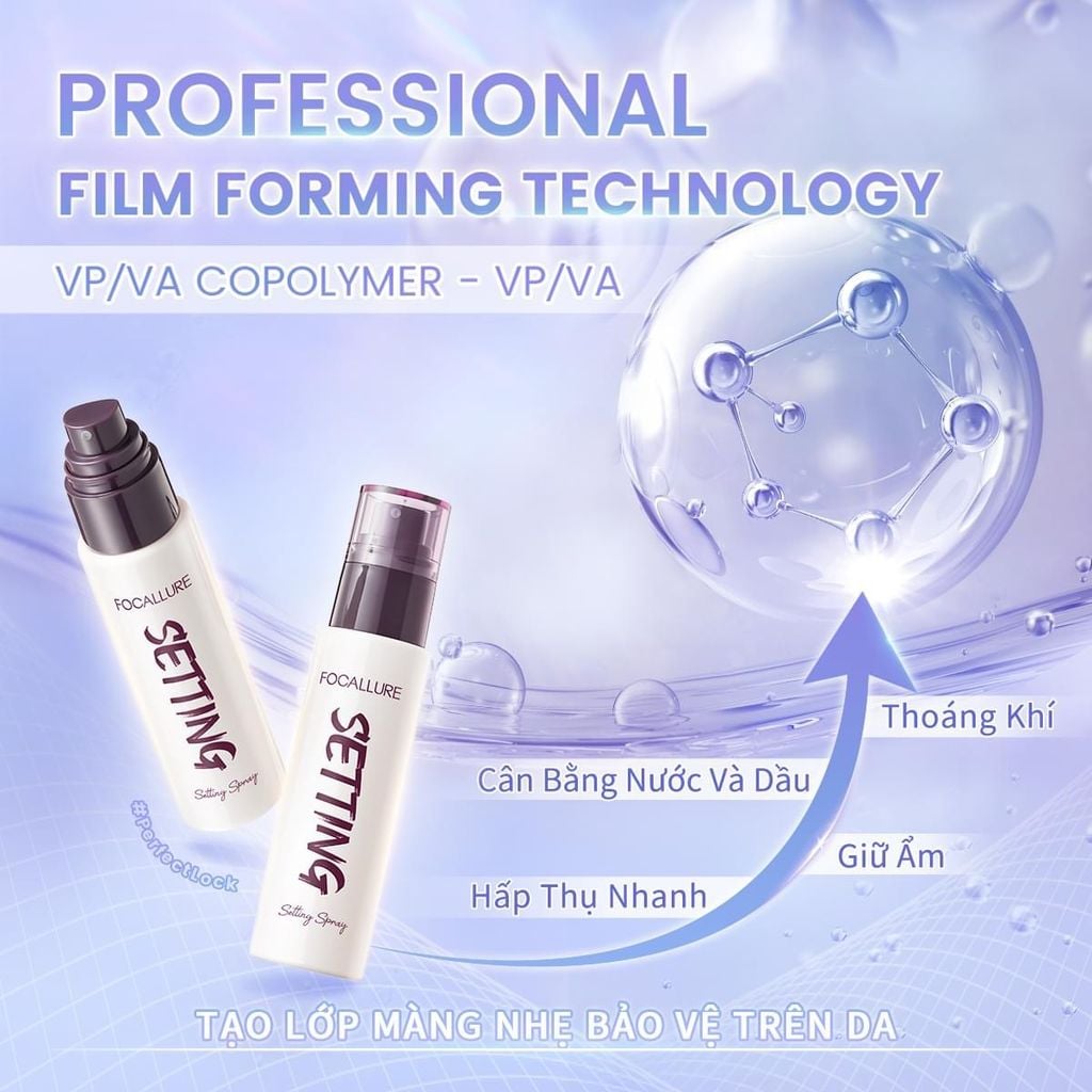 Xịt Khóa Makeup FOCALLURE Flawless Long-Lasting Setting Spray FA352 65g