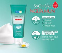 Sữa Rửa Mặt Cho Da Mụn & Nhạy Cảm Hada Labo Acne Care Calming Cleanser 80g