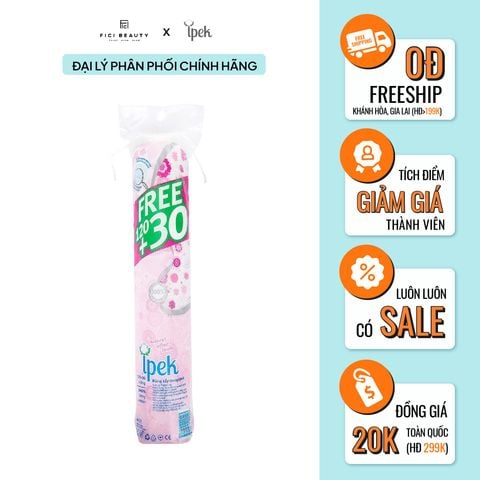 Bông tẩy Trang 100% Cotton Ipek Klasik Cotton Pads