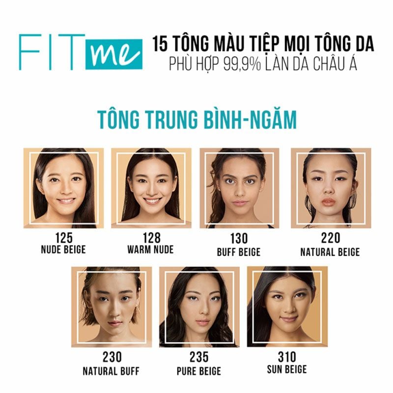Kem Nền Kiềm Dầu, Cho Lớp Nền Mịn Lì Tự Nhiên Maybelline Fit Me Matte Poreless Foundation 30ml