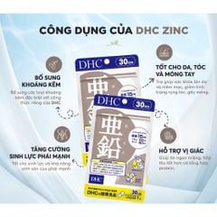 Viên Uống Hỗ Trợ Miễn Dịch, Tăng Cường Sức Đề Kháng, Cải Thiện Da Mụn, Bổ Sung Kẽm DHC Zinc