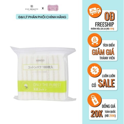 Bông Tẩy Trang Miniso Only The Purest - 180 miếng