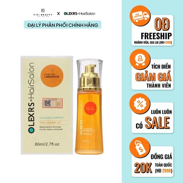 Tinh Dầu Dưỡng Tóc Olexrs+HairSalon Collagen Complex Hair Repair Oil 80ml