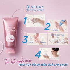 Sữa Rửa Mặt Tạo Bọt Ẩm Mịn, Săn Chắc Da SENKA Perfect Whip Collagen In 120g