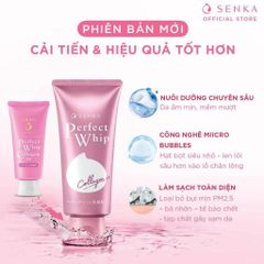 Sữa Rửa Mặt Tạo Bọt Ẩm Mịn, Săn Chắc Da SENKA Perfect Whip Collagen In 120g