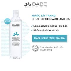 Nước Tẩy Trang Làm Sạch Cho Da Nhạy Cảm BABE Essentials Prebiotic Micellar Water 400ml