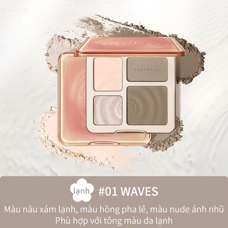 Bảng Tạo Khối/ Bắt Sáng JUDYDOLL 4 Ô Highlight & Contour