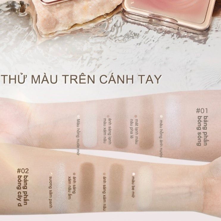 Bảng Tạo Khối/ Bắt Sáng JUDYDOLL 4 Ô Highlight & Contour