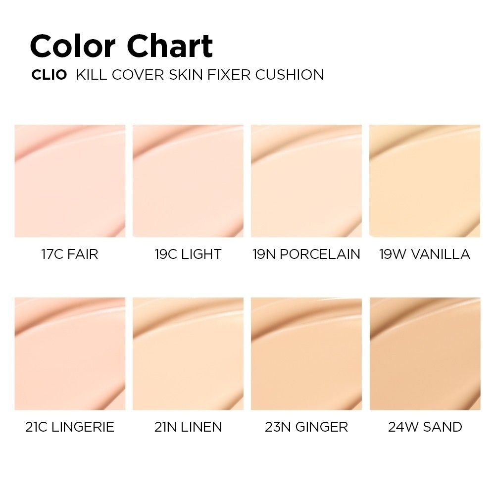 Phấn Nước Clio Kill Cover Skin Fixer Cushion SPF50+ PA+++(kèm 1 lõi Refill - hộp nhựa)