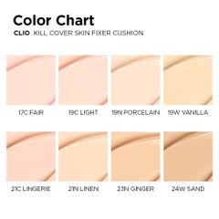 Phấn Nước Clio Kill Cover Skin Fixer Cushion SPF50+ PA+++(kèm 1 lõi Refill - hộp nhựa)