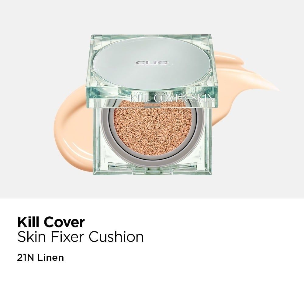 Phấn Nước Clio Kill Cover Skin Fixer Cushion SPF50+ PA+++(kèm 1 lõi Refill - hộp nhựa)