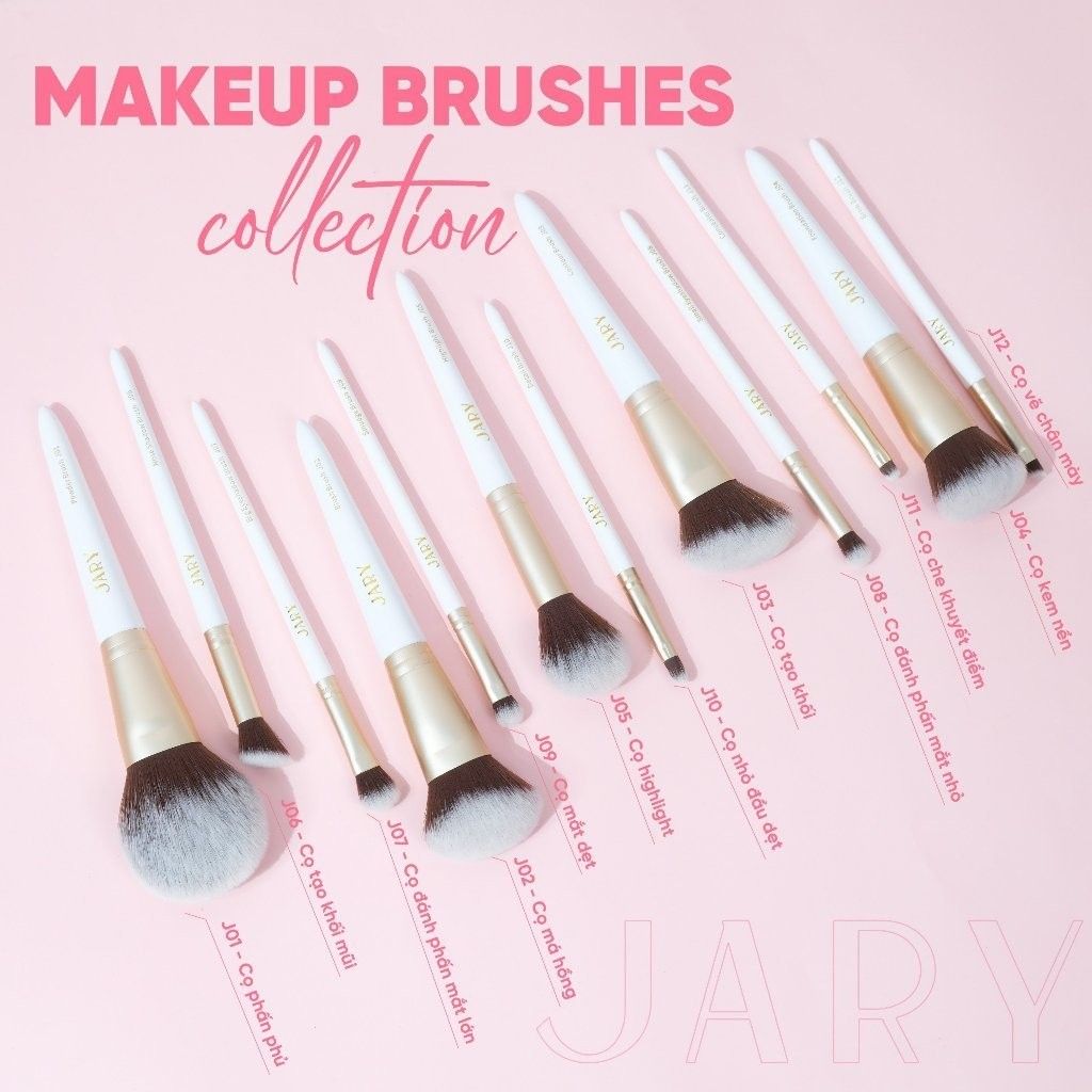 Bộ CọTrang Điểm Thuần Chay Jary Makeup Brush