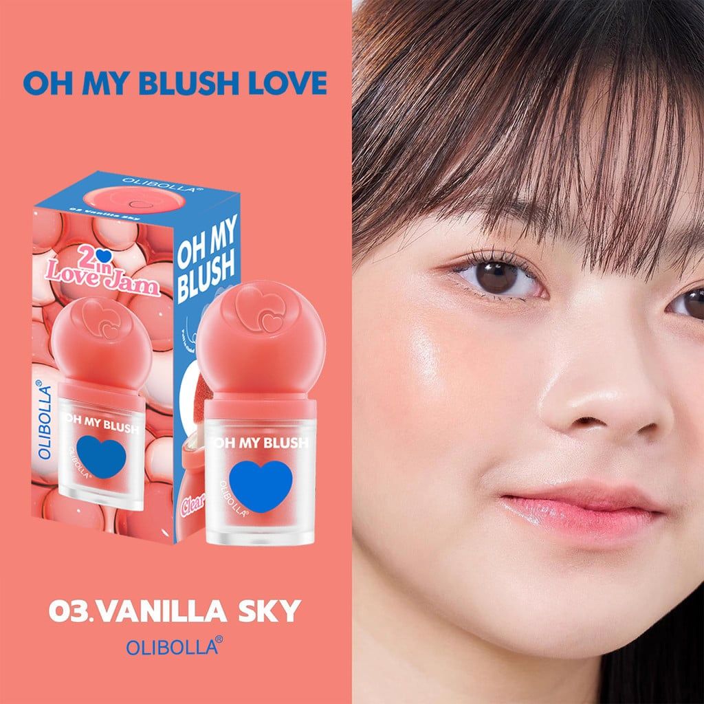 Olibolla 2 TRONG 1 Liquid Blush Love Jam Liquid Blusher & Lip Glaze