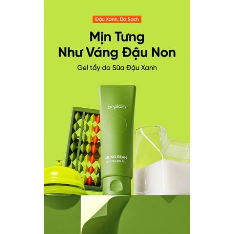 Gel Tẩy Da Chết Thuần Chay Chiết Xuất Sữa Đậu Xanh Beplain Mung Bean Milk Peeling Gel