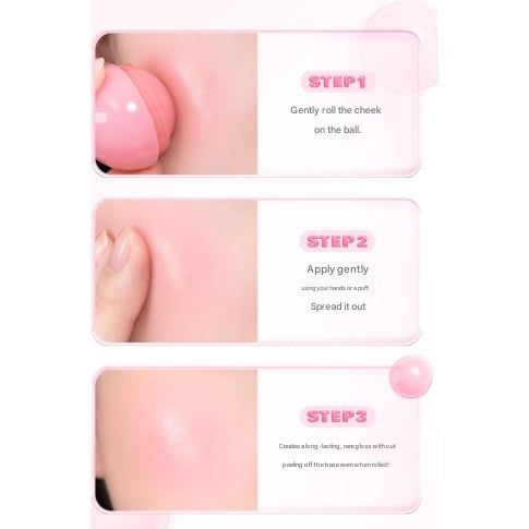 Má hồng kem quả trứng Romand Juicy Roll Cheek