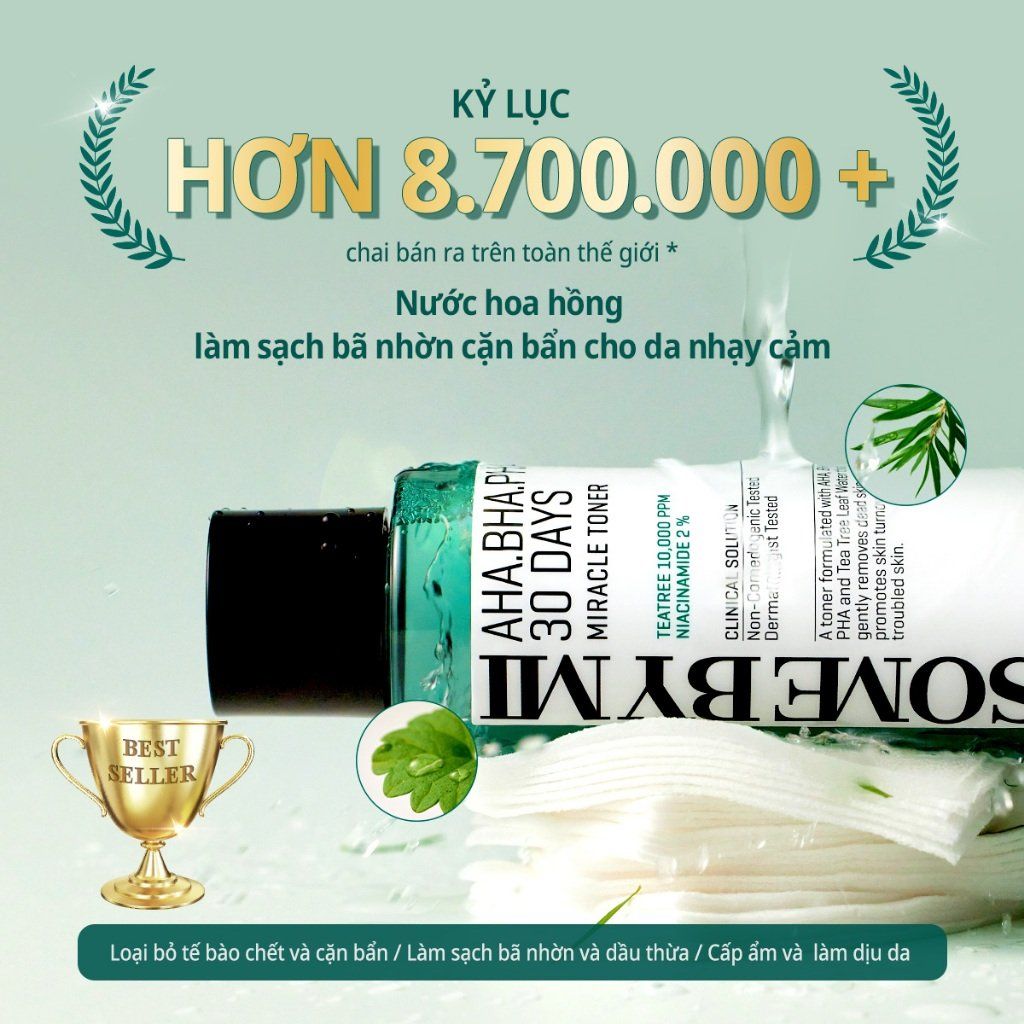 Toner Some By Mi AHA-BHA-PHA Cho Da Mụn 150ml
