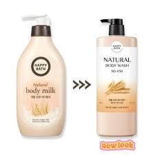 Sữa Tắm Dưỡng Ẩm Lúa Mạch Happy Bath Natural No 450 - 900ml