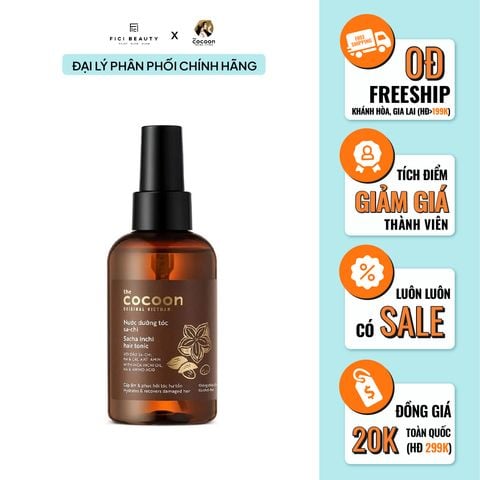 Nước Dưỡng Tóc Dầu Sa-chi Cấp, Phục Hồi Hư Tổn, Bảo Vệ Lớp Sừng Của Tóc, Giúp Tóc Chắc Khỏe The Cocoon Inca Inchi Hair Tonic 140ml