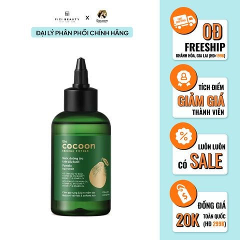 Nước Dưỡng Tóc Giảm Gãy Rụng & Làm Mềm Tóc Tinh Dầu Bưởi The Cocoon Pomelo Hair Tonic