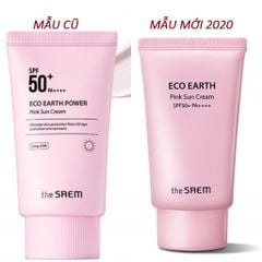 Kem Chống Nắng Giảm Dầu, Nâng Tone Da Sáng Hồng The Saem Eco Earth Pink Sun Cream SPF50+ PA++++ 50g