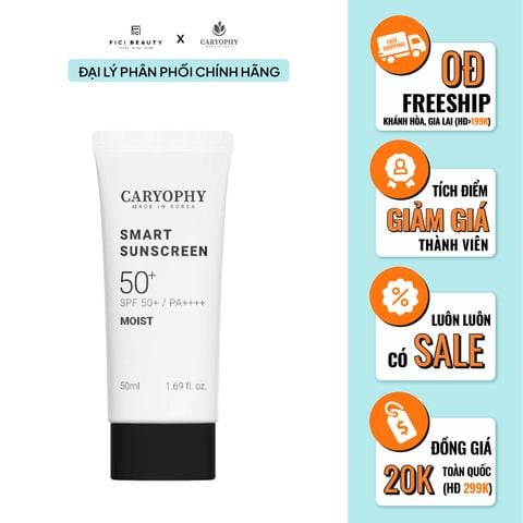 Kem Chống Nắng Dưỡng Ẩm, Ngừa Mụn Caryophy Smart Moist Sunscreen 50ml