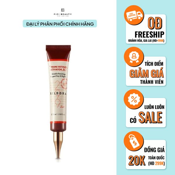 Kem Dưỡng Retinol Trẻ Hóa Da, Ngăn Ngừa Nếp Nhăn Dành Cho Da Nhạy Cảm BELDORA 299 Prime Retinol Activator 0.1 35ml