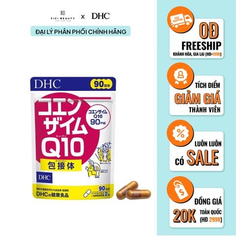 Viên Uống Chống Lão Hóa, Ngăn Ngừa Nếp Nhăn, Tăng Sức Đề Kháng Cho Cơ Thể Dẻo Dai DHC Coenzyme Q10 60 viên-30 ngày