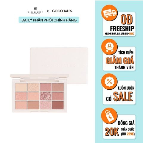 Bảng Phấn Mắt 12 Ô Gogo Tales Pink Mist Girl Eyeshadow Palette 19gr