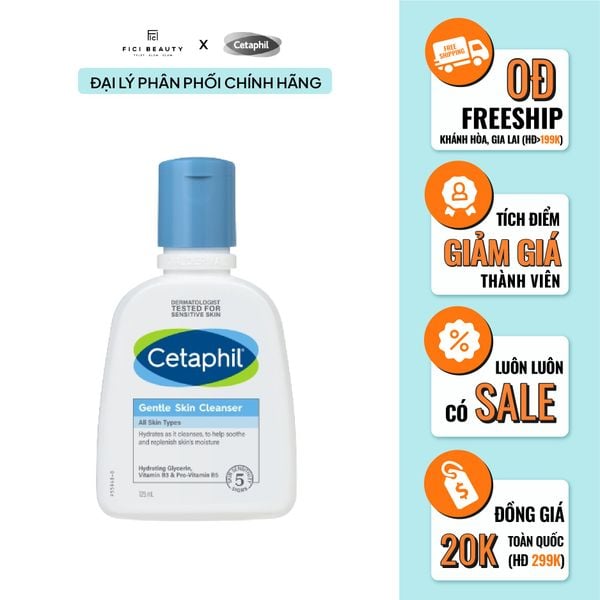 Sữa Rửa Mặt Lành Tính, Dịu Nhẹ Không Xà Phòng Cetaphil Gentle Skin Cleanser
