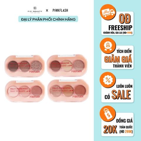 Bảng Phấn Mắt 3 Màu Tiện Dụng Pinkflash 3 Pan Eyeshadow PF-E23