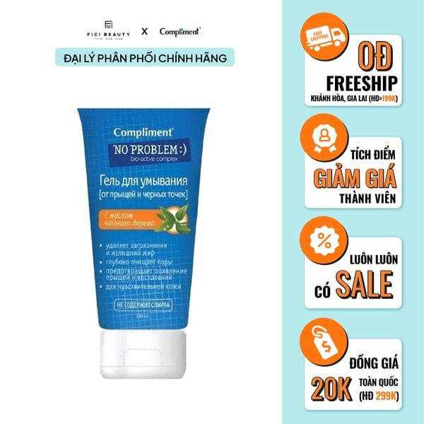 Sữa Rửa Mặt Ngăn Ngừa Mụn COMPLIMENT NO PROBLEM BHA + Tea Tree 250ml