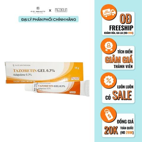 Gel Đặc Trị Mụn Medisun TAZORETIN 0.3% Gel 10g