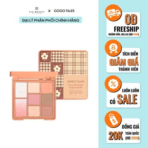 Bảng Phấn Mắt 8 Màu Gogo Tales Retro Mist Eyeshadow Palette GT348