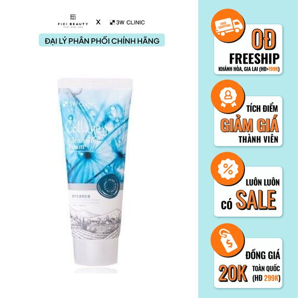 Sữa Rửa Mặt Dưỡng Da Săn Chắc 3W Clinic Collagen Cleansing Foam 100ml