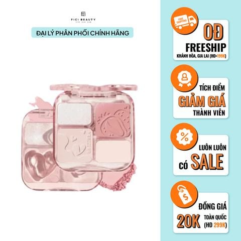 Bảng Phấn Má & Highlight 4 Ô Veecci 9g