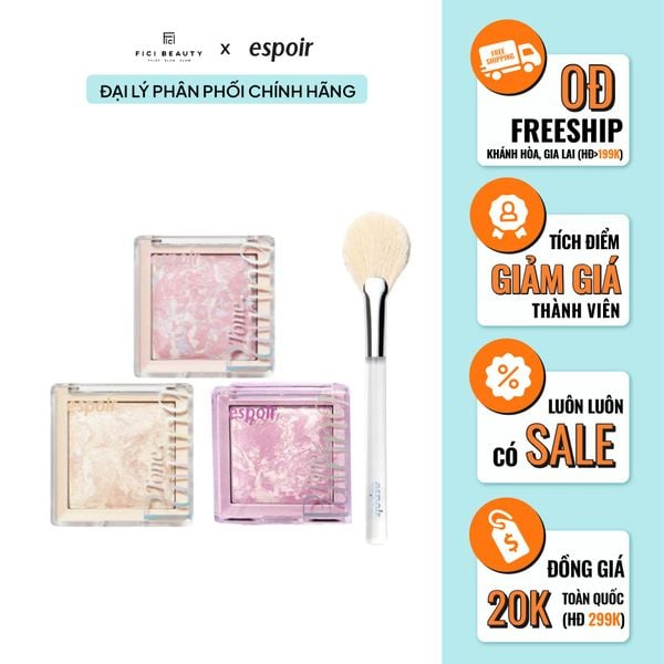 Phấn Bắt Sáng ESPOIR Tone Pairing HIGHLIGHTER (kèm cọ)