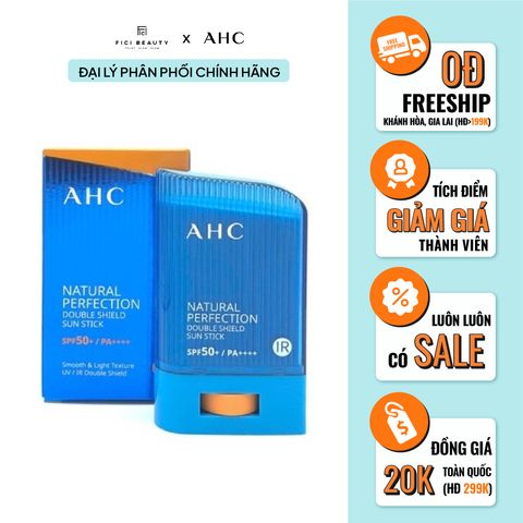 Kem Chống Nắng Dạng Thỏi AHC Natural Perfection Double Shield Sun Stick SPF50+ PA++++ 14g