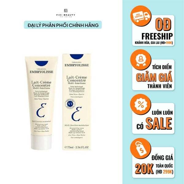 Kem Siêu Dưỡng Ẩm, Hỗ Trợ Phục Hồi Da EMBRYOLISSE Lait Creme Concentre Multi-fonctions 75ml