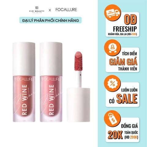 Má Hồng Dạng Kem Focallure Hangover Red Wine Blusher FA89