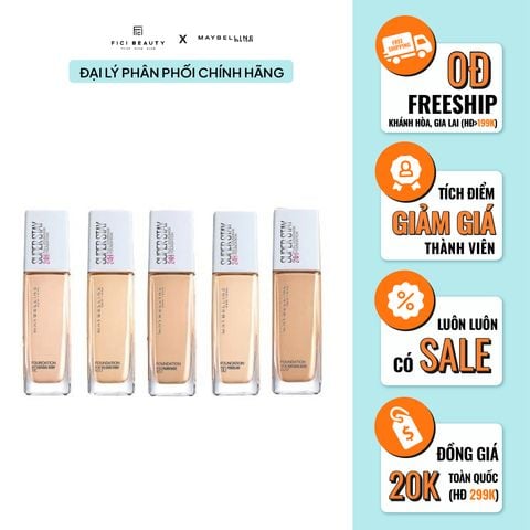 Kem Nền Che Phủ Hoàn Hảo, Bền Màu Lâu Trôi Maybelline Super Stay 24H Full Coverage Foundation 30ml