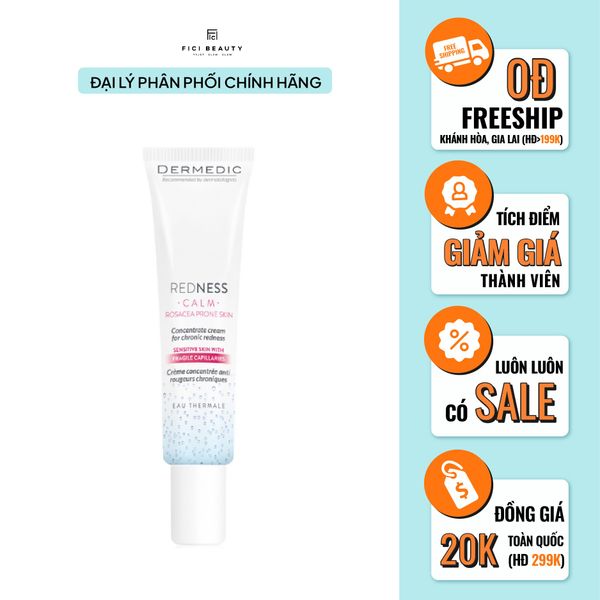 Kem Điều Trị Dành Cho Da Nhạy Cảm/Lộ Mao Mạch Dermedic Redness