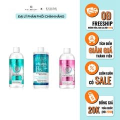 Nước Tẩy Trang Làm Sạch, Dưỡng Ẩm Da Eveline Hyaluronic Clinic B5 Micellar Water