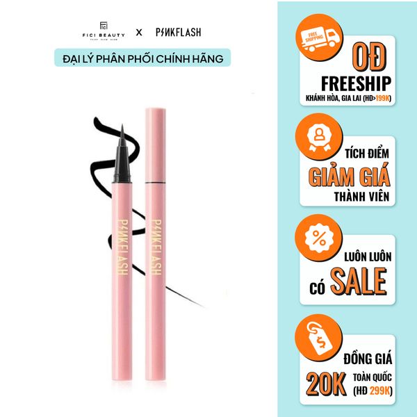 Bút Kẻ Mắt Nước Chống Nước, Nhanh Khô Lâu TrôI Pinkflash Waterproof Easy Eyeliner PFE01