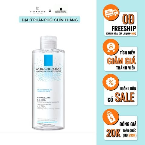 Nước Tẩy Trang Cho Da Nhạy Cảm La Roche-Posay Micellar Water Ultra Sensitive Skin 400ml