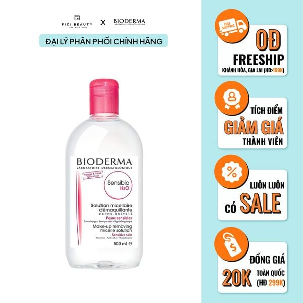 Nước Tẩy Trang Dành Cho Da Nhạy Cảm Công Nghệ Micellar Bioderma Sensibio H2O