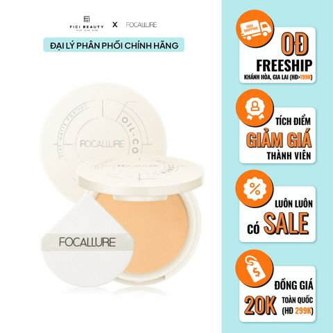 Phấn Nén Kiềm Dầu Chống Thấm Nước Focallure Oil Control Stay Matte Powder FA236