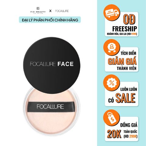 Phấn Phủ Dạng Bột Chống Nước, Lâu Trôi Focallure Minimizes Pores & Perfects Skin Long-lasting Loose Face Powder FA15